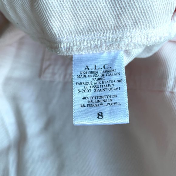 A.L.C. Coburn Paperbag Waist Pants in Light Pink/Morganite, Size 8 - Picture 9 of 9